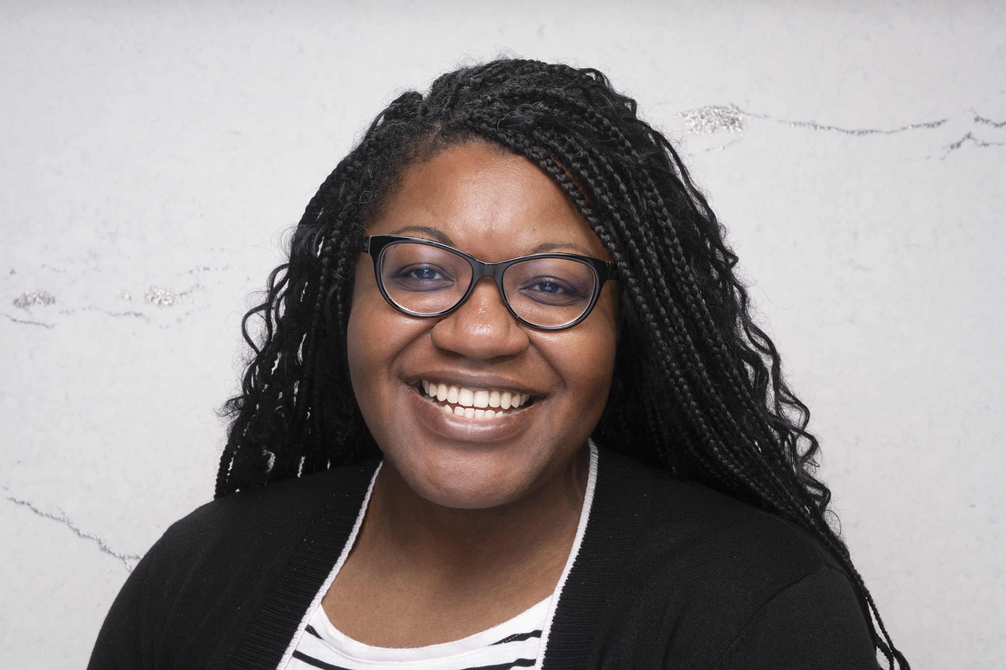 smiling female personality